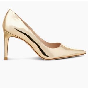 New Stuart Weitzman Gold Stiletto Heels 8.5 $525